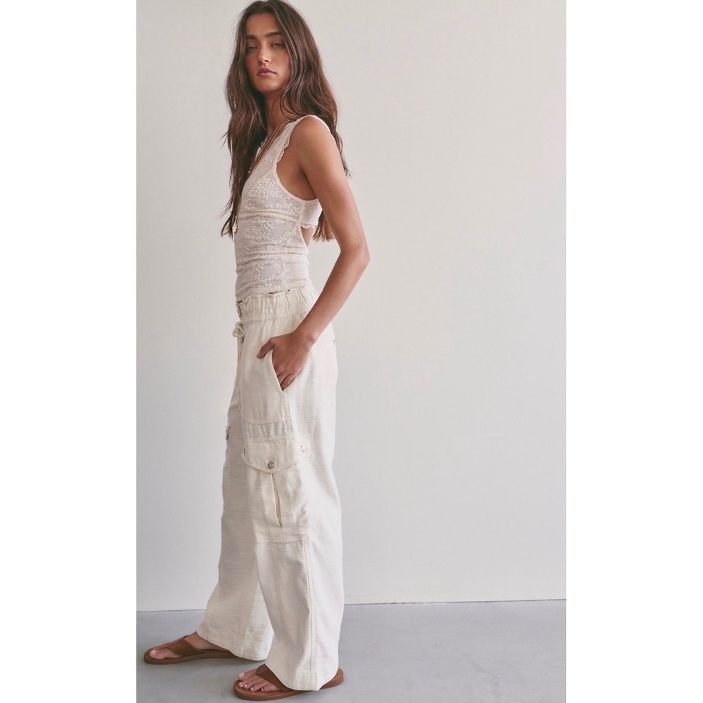 We the Free Park Ave Cargo Pull-on drawstring pants mid-rise - Picture 6 of 7